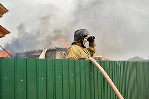 Потушен крупный пожар в свинарнике под Томском, спасено около 150 животных