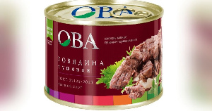 Тушенку «ОВА» выпускают в упаковке с обновленным дизайном