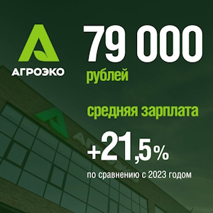 Коллектив компании АГРОЭКО в 2024 году увеличился почти на треть и достиг отметки в 9 тысяч человек